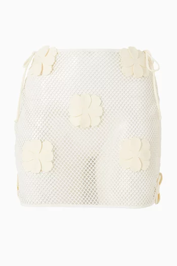 Macarena Mini Skirt in Mesh