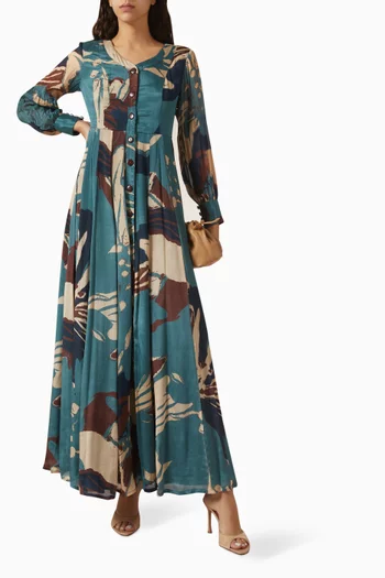 Printed Dress in Chiffon