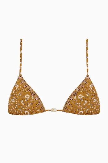 Equator Printed Bikini Top