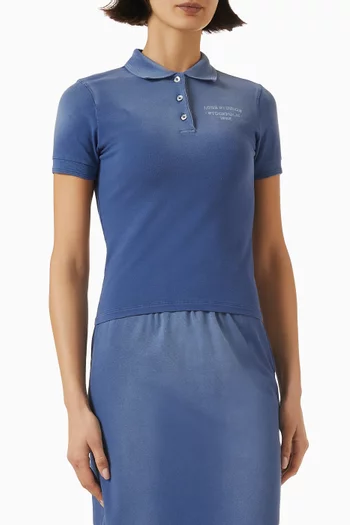 Sprayed Polo T-shirt in Cotton