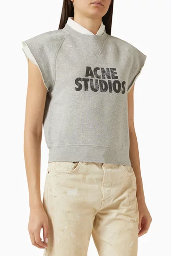 Layered Shirt Sweatshirt in Cotton