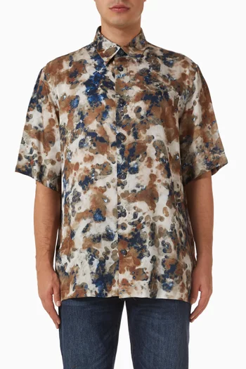Printed Shirt in Viscose-twill