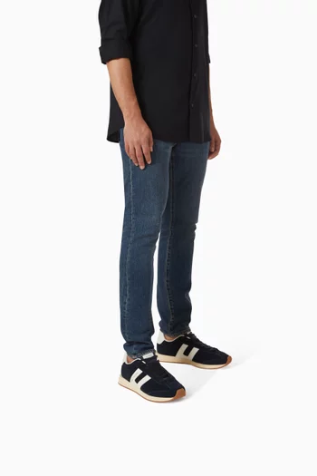 Side Logo Sneakers in Suede & Technical Mesh