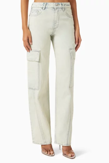 Relaxed-fit Cargo Jeans in Denim