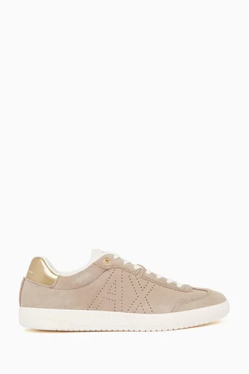 Beat Logo Low-top Sneakers in Leather