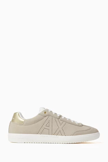Beat Logo Low-top Sneakers in Leather