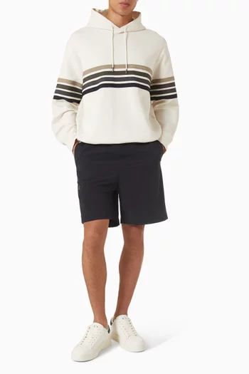 Logo Hoodie in Technical Stretch Cotton