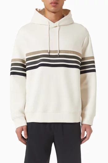 Logo Hoodie in Technical Stretch Cotton