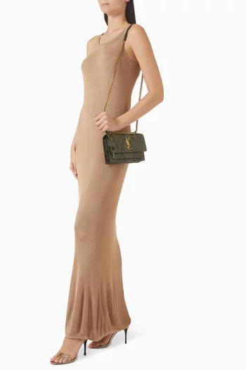 Medium Sunset Shoulder Bag in Python