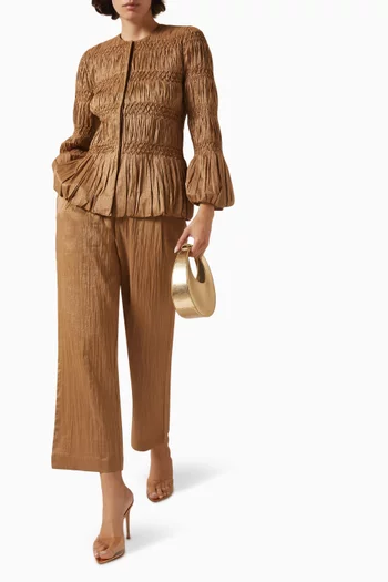 Ruched Shirt & Pants Set