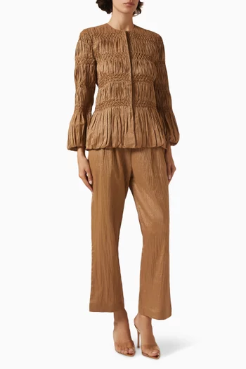Ruched Shirt & Pants Set