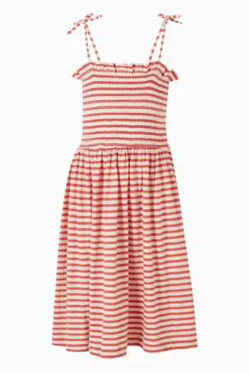 Cheryl Striped Midi Dress in Organic Cotton