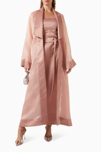 Abaya & Dress Set in Organza & Taffeta