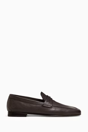 Mocassin Loafers in Natural Grain Leather