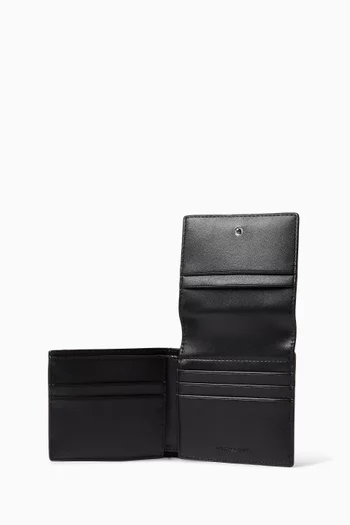 Hudson Folded Wallet in Pebbled Leather