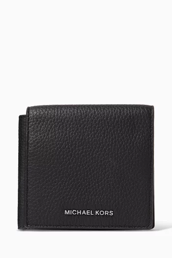 Hudson Folded Wallet in Pebbled Leather