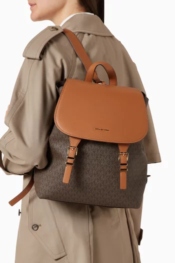 Medium Quinn Backpack in Signature Logo Canvas