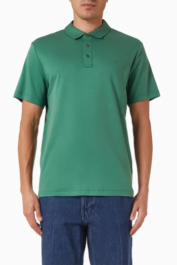 Embroidered Logo Polo Shirt in Cotton