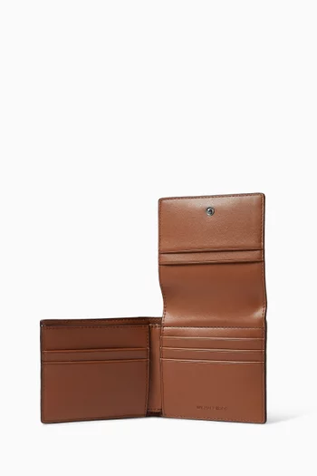 Hudson Folded Wallet in Pebbled Leather
