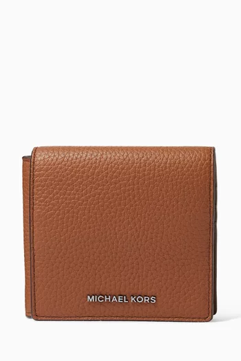 Hudson Folded Wallet in Pebbled Leather