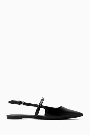 Dina Flex Slingback Flats in Leather