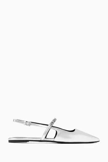 Dina Flex Slingback Flats in Leather