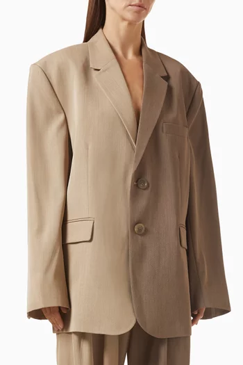 Zelda Blazer in Wool Twill