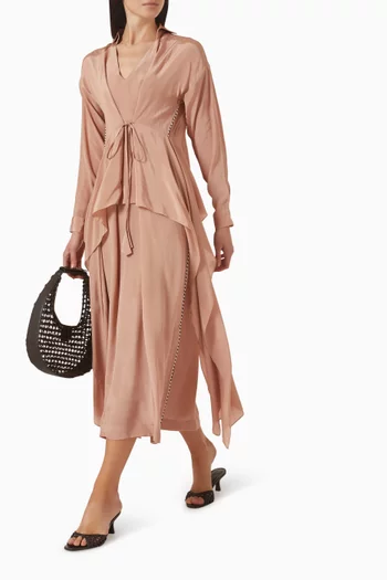 Panelled Draped Dress