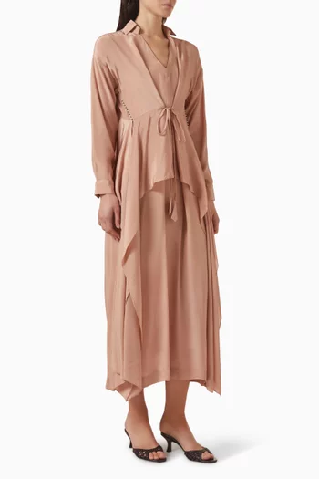 Panelled Draped Dress
