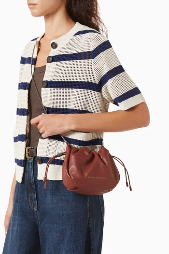 Mini Mellow Bucket Bag in Leather