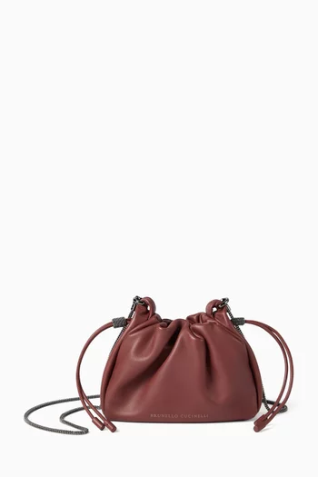 Mini Mellow Bucket Bag in Leather