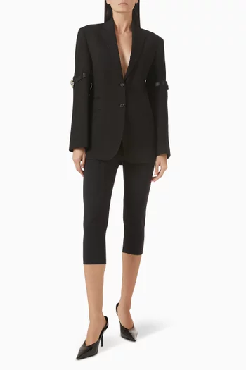 Logo belted Blazer