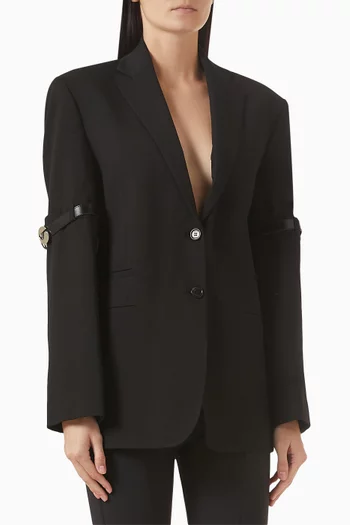 Logo belted Blazer