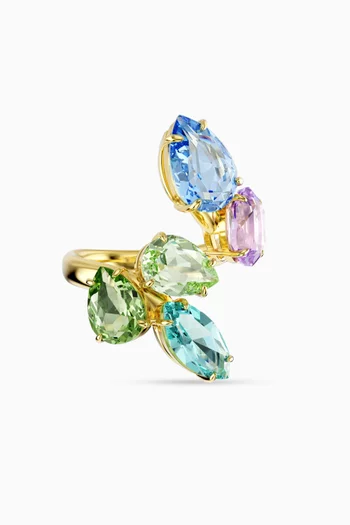 Gema Motif Ring in Gold-tone Metal