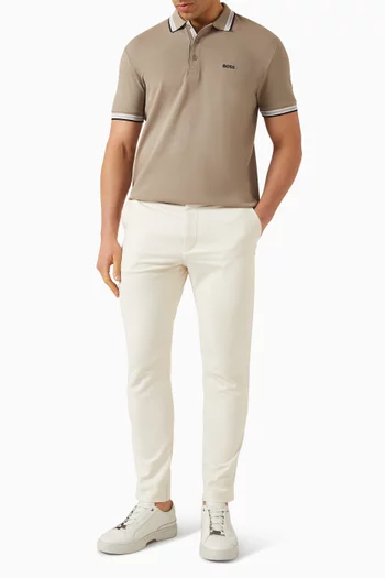 Contrast Logo Paddy Polo Shirt in Cotton