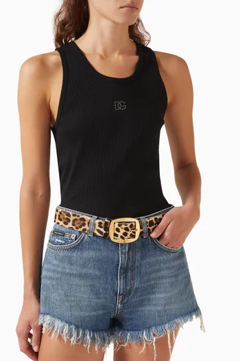 Leopard-print Belt