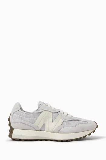 327 Logo Sneakers in Suede & Mesh