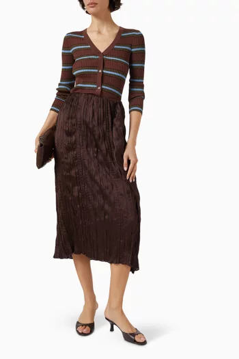 Striped Cargo Sweater in Viscose Blend