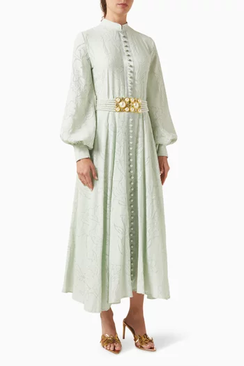 Button Belted Dress