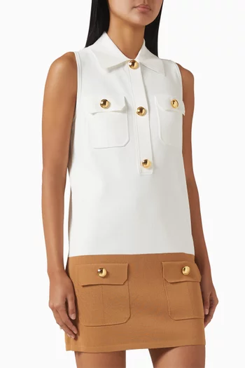 Two-tone Mini Dress in Knit
