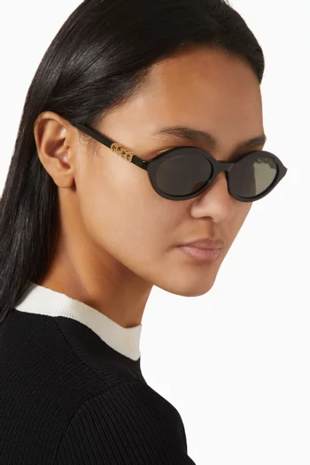 Round Frame Sunglasses in Acetate