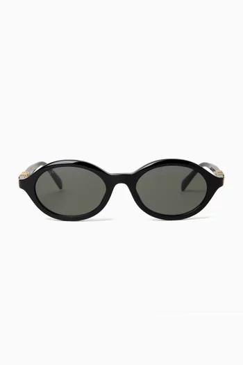 Round Frame Sunglasses in Acetate