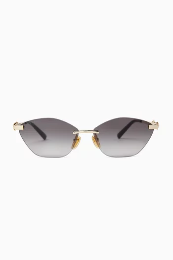 Cat-eye Sunglasses in Metal