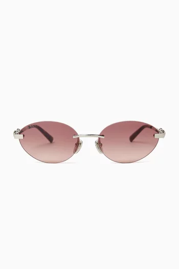 Oval Sunglasses in Metal