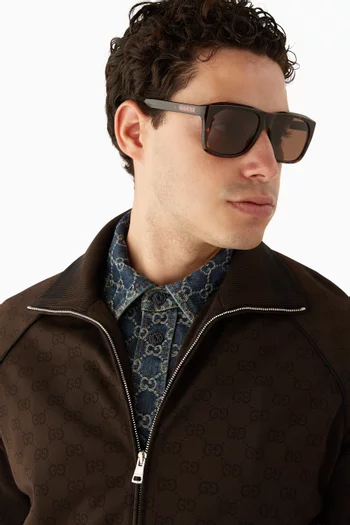 Square Frame Sunglasses in Acetate