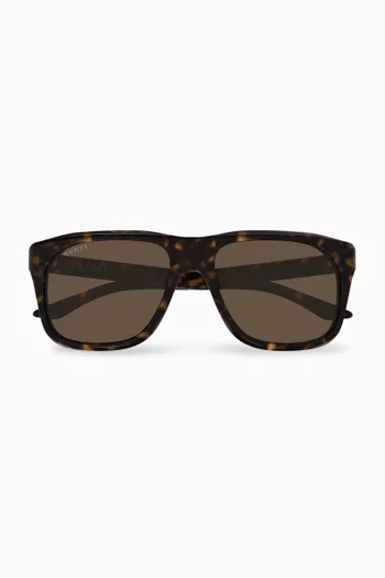 Square Frame Sunglasses in Acetate