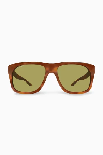 Square Frame Sunglasses in Acetate