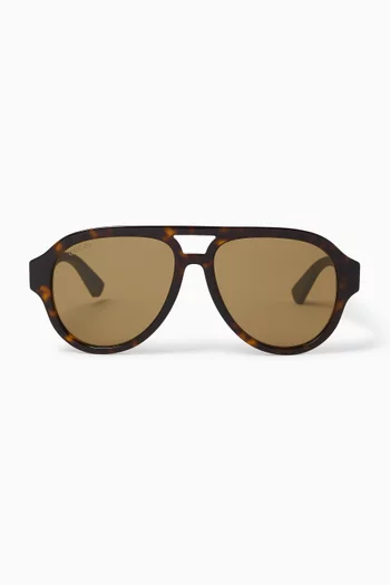 Pilot Tortoiseshell Sunglasses in Acetate