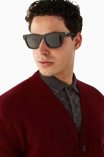 Rectangular Sunglasses in Acetate