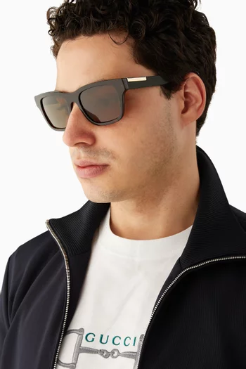 Rectangular Sunglasses in Acetate